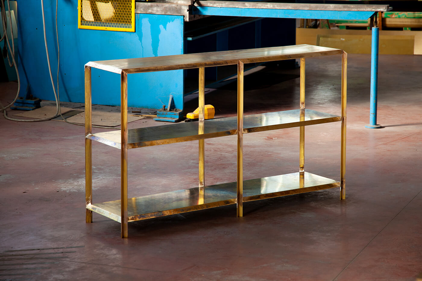 Marco Campardo Elle Collection Brass Console Wallpaper Design Awards winner for Seeds London Gallery work in progress